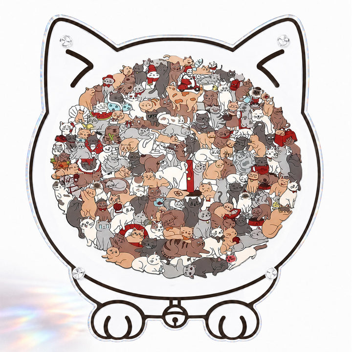 Acrylic Jigsaw Puzzle Suncatcher - Kitten Party