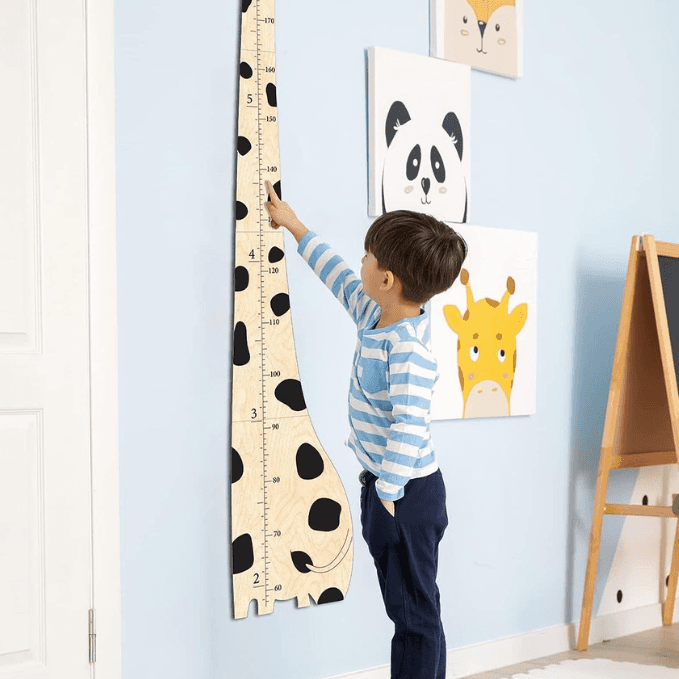 Wooden Giraffe Growth Chart Height Ruler for Kids