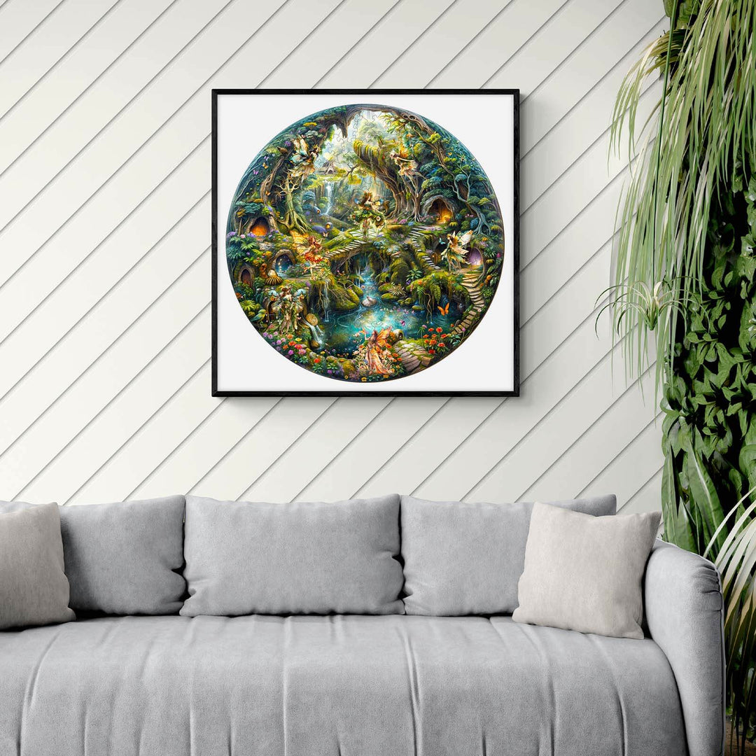 Fairies with Cave Wooden Jigsaw Puzzle