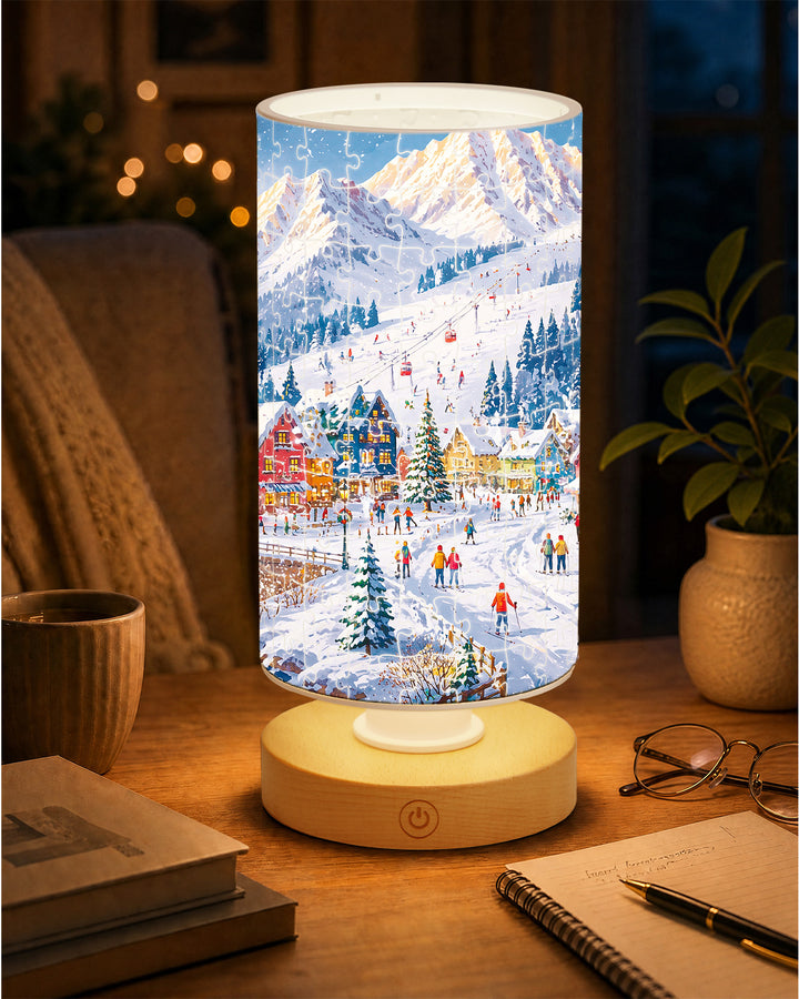 DIY Dimmable Acrylic Puzzle Lamp - Snow Town