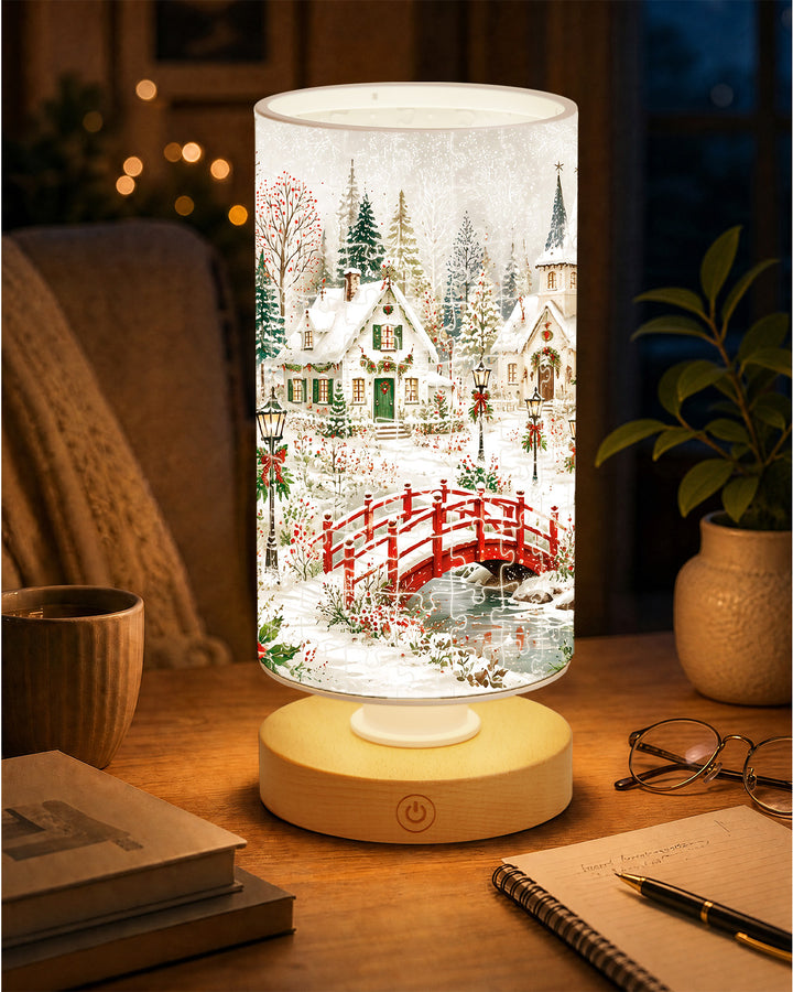 DIY Dimmable Acrylic Puzzle Lamp - Christmas Snow Village