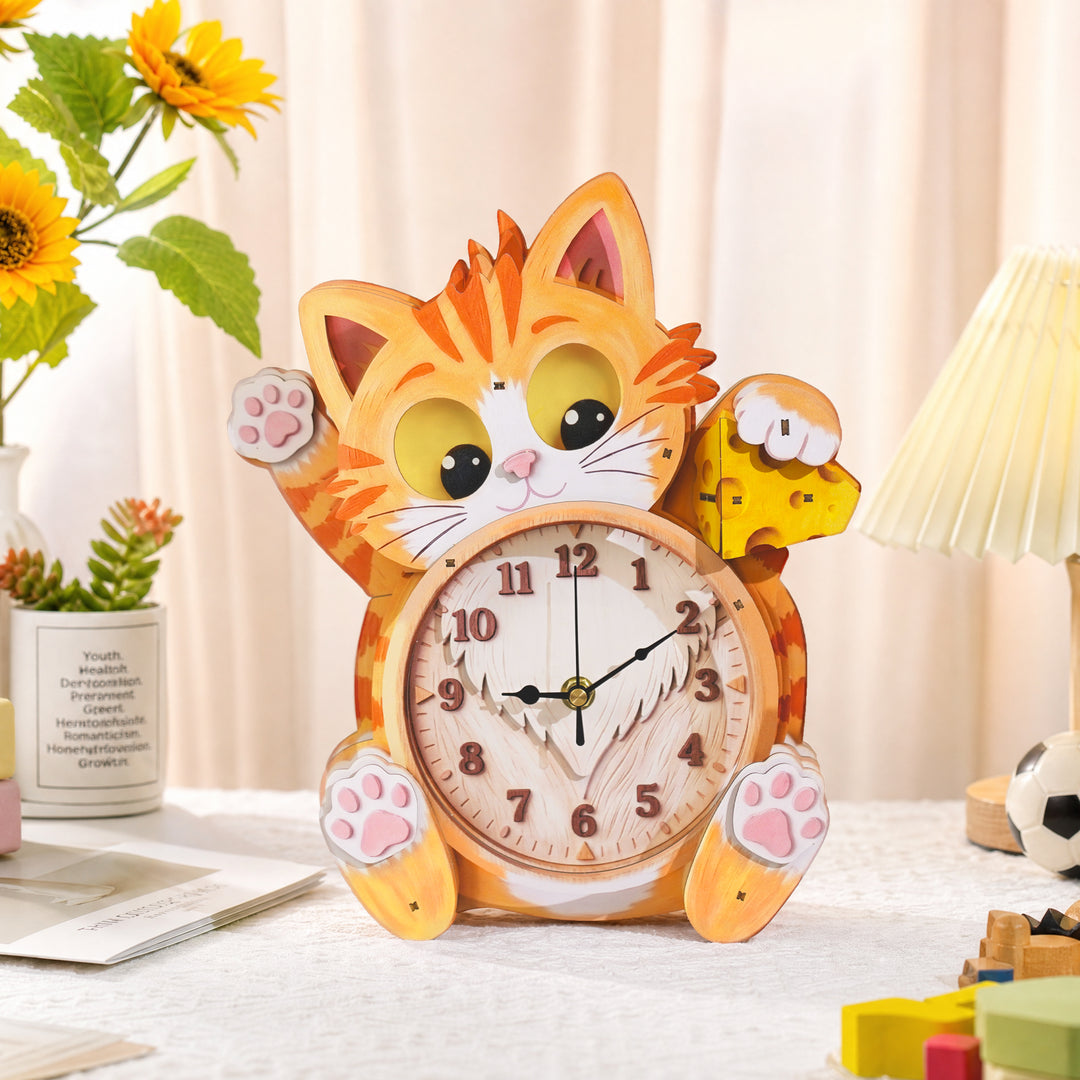 Meeresschildkröte – Stündlicher Glockenschlag DIY Holz-Uhr, 3D Puzzle-Bastelset