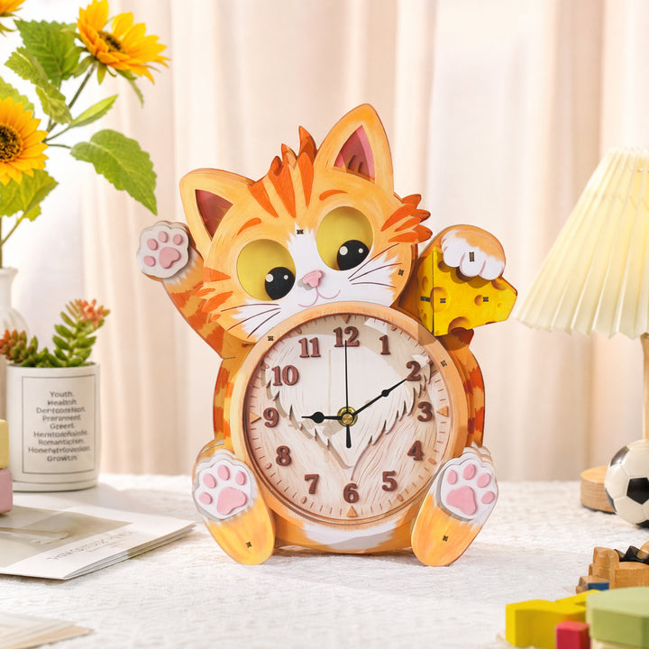 Meeresschildkröte – Stündlicher Glockenschlag DIY Holz-Uhr, 3D Puzzle-Bastelset