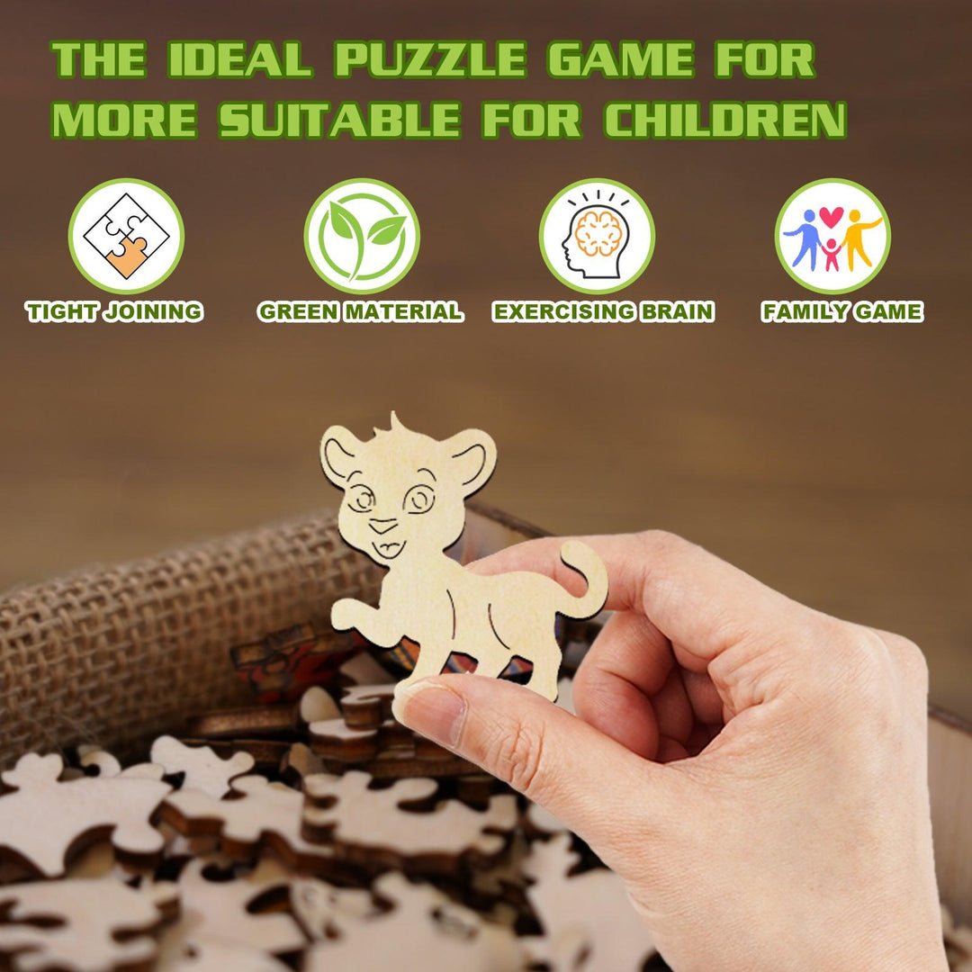 Cute Leopard Children's Wooden Jigsaw Puzzle