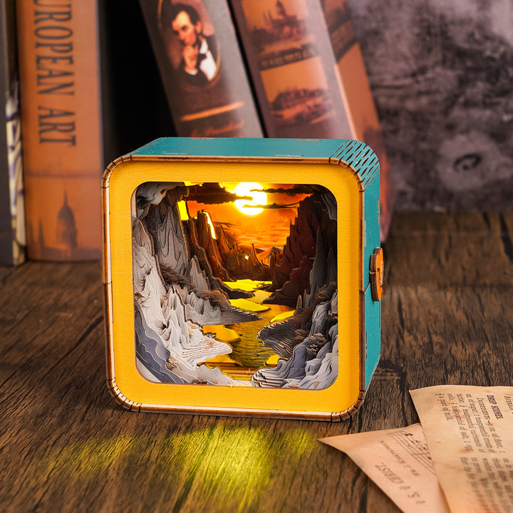 Long River Sunset Kit - 3D Wooden Puzzle Night Light - By Woodbests