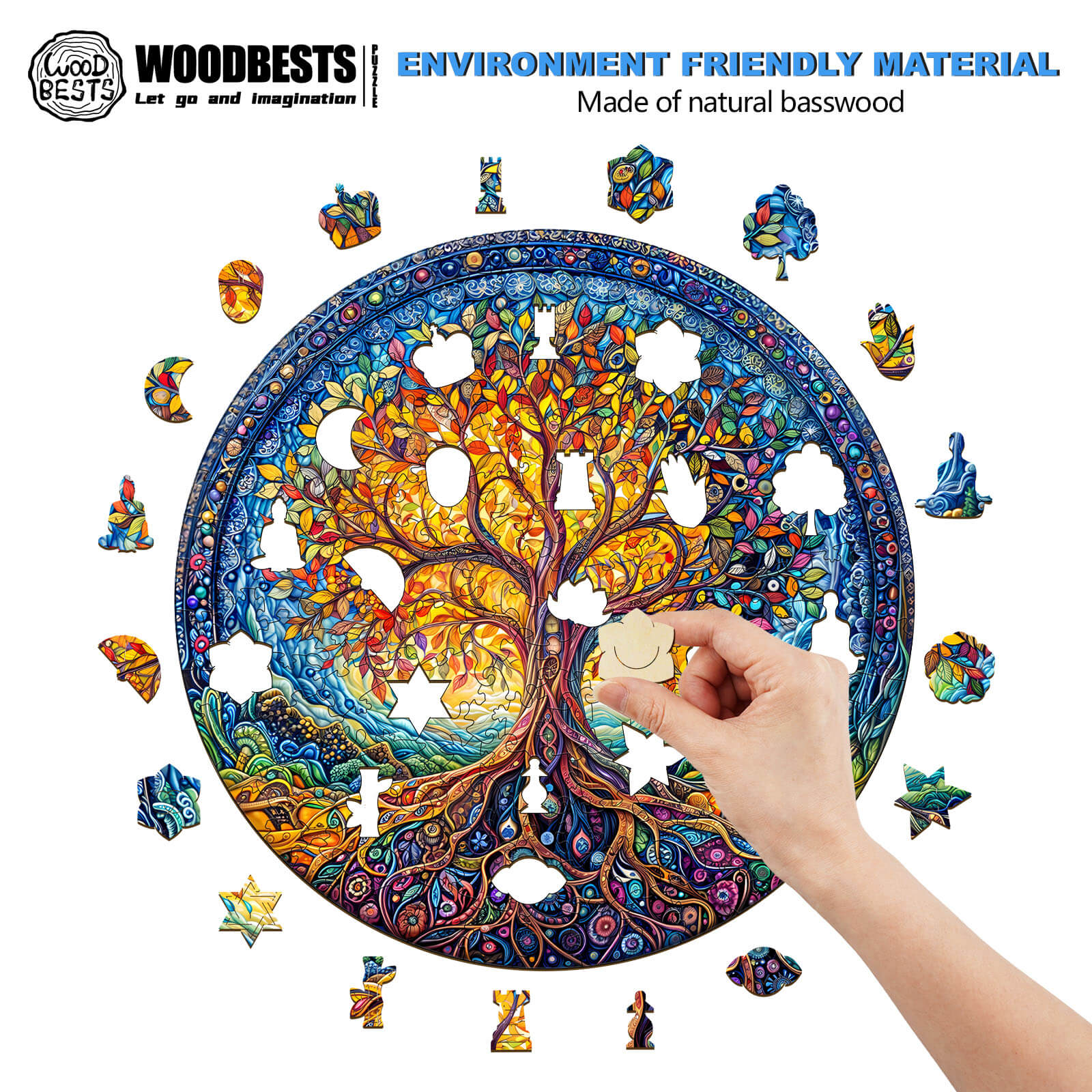 Natural Tree of Life Wooden Jigsaw Puzzle