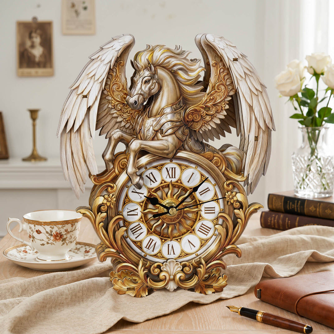 Pegasus – DIY Wooden Clock, 3D Puzzle Craft Kit