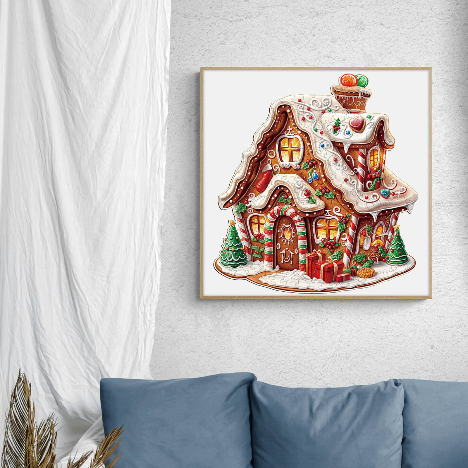 Christmas Gingerbread House-2 Wooden Jigsaw Puzzle - Woodbests