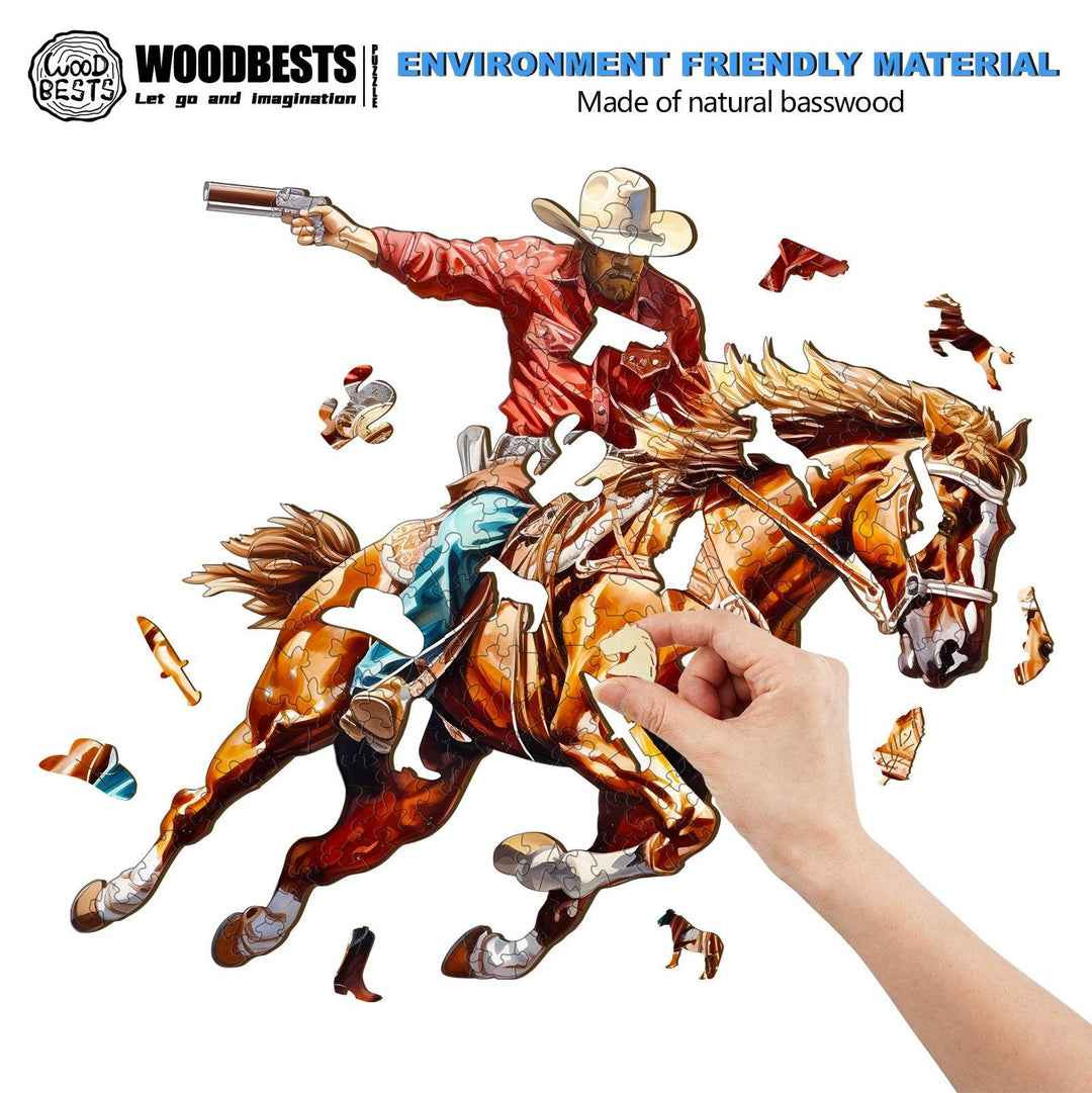 Cowboy-2 Wooden Jigsaw Puzzle-Woodbests