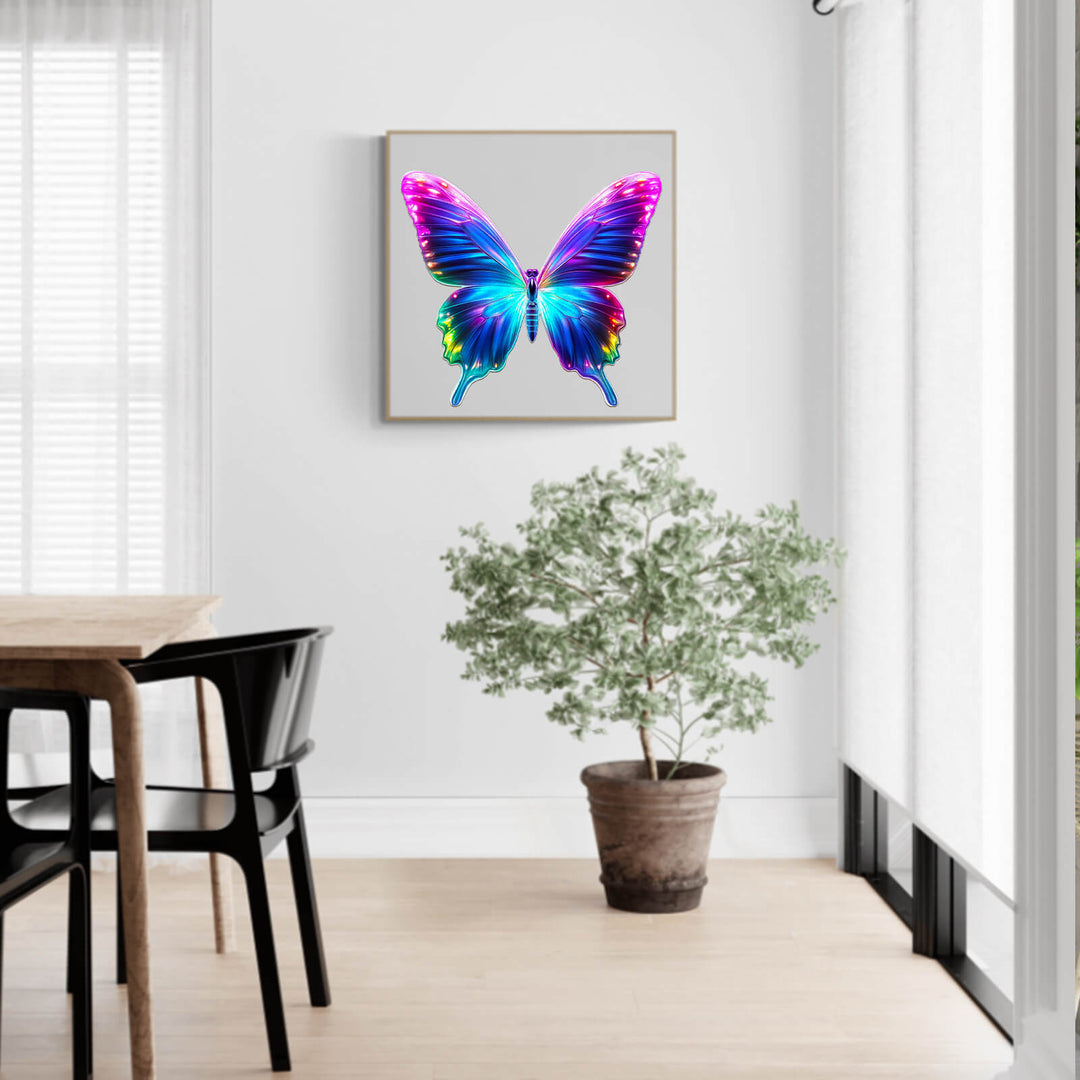 Fluorescent Butterfly Wooden Jigsaw Puzzle - Woodbests