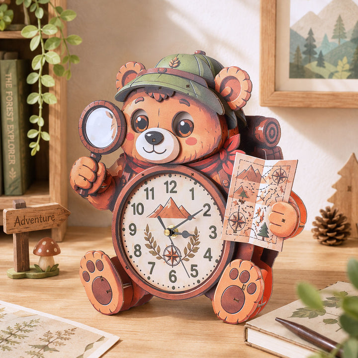 Meeresschildkröte – Stündlicher Glockenschlag DIY Holz-Uhr, 3D Puzzle-Bastelset