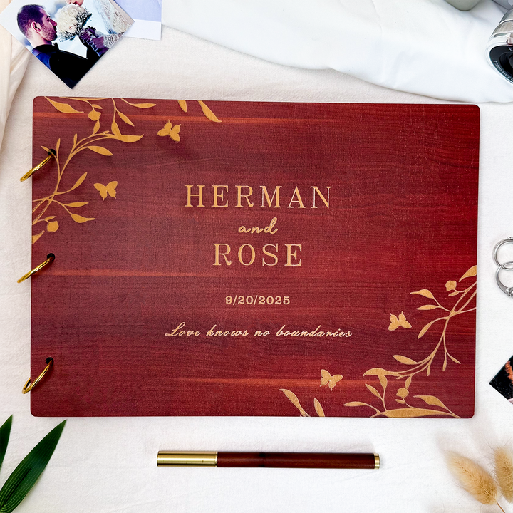 Wooden Wedding Guest Book - Photo Album - Wedding Decor
