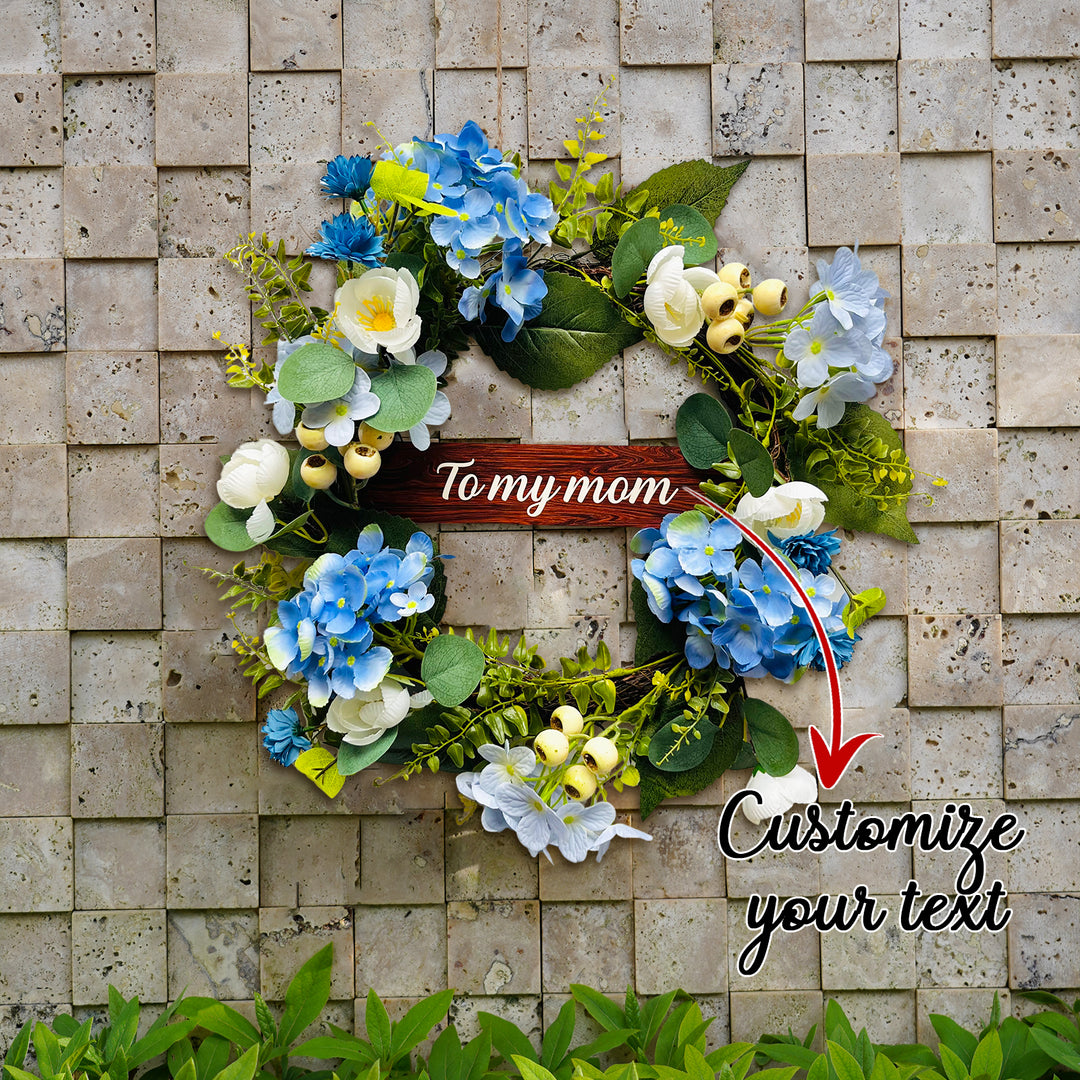 Spring Personalized Flora Wreath-Woodbests