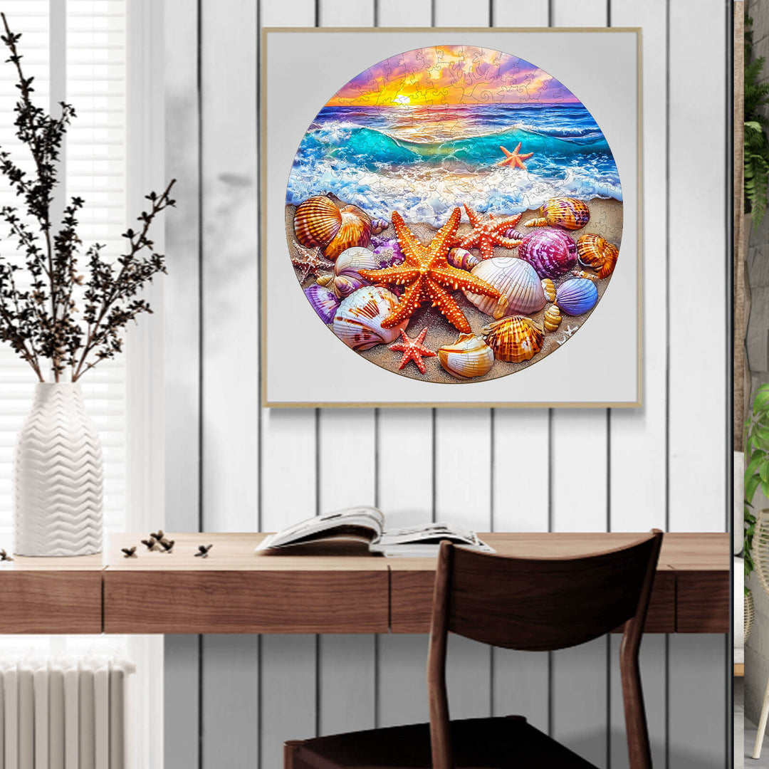 Ocean and Shells-2 Wooden Jigsaw Puzzle