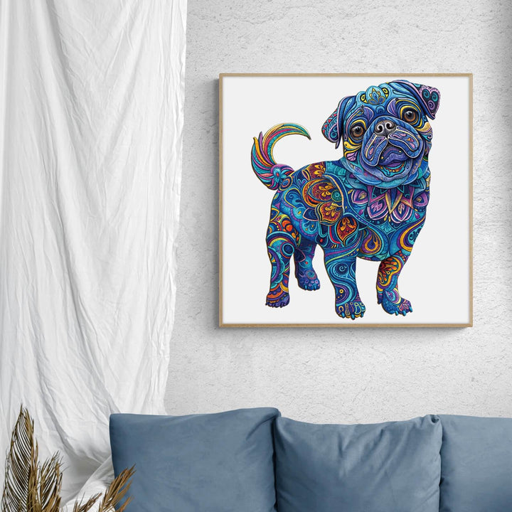 Cute Pug-2 Wooden Jigsaw Puzzle