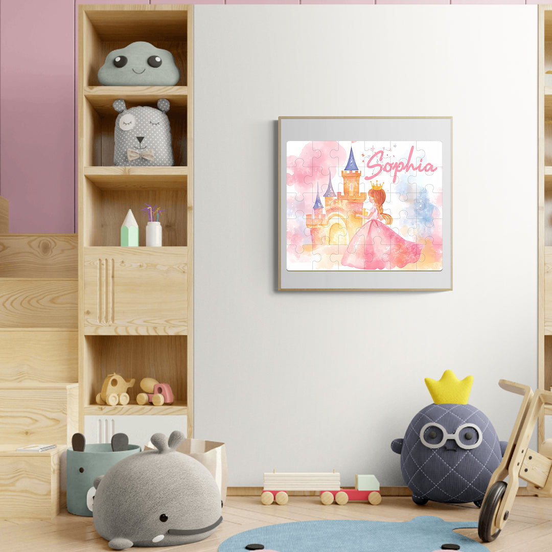 Fairy Tale Princess - Children's Name Custom Wooden Jigsaw Puzzle