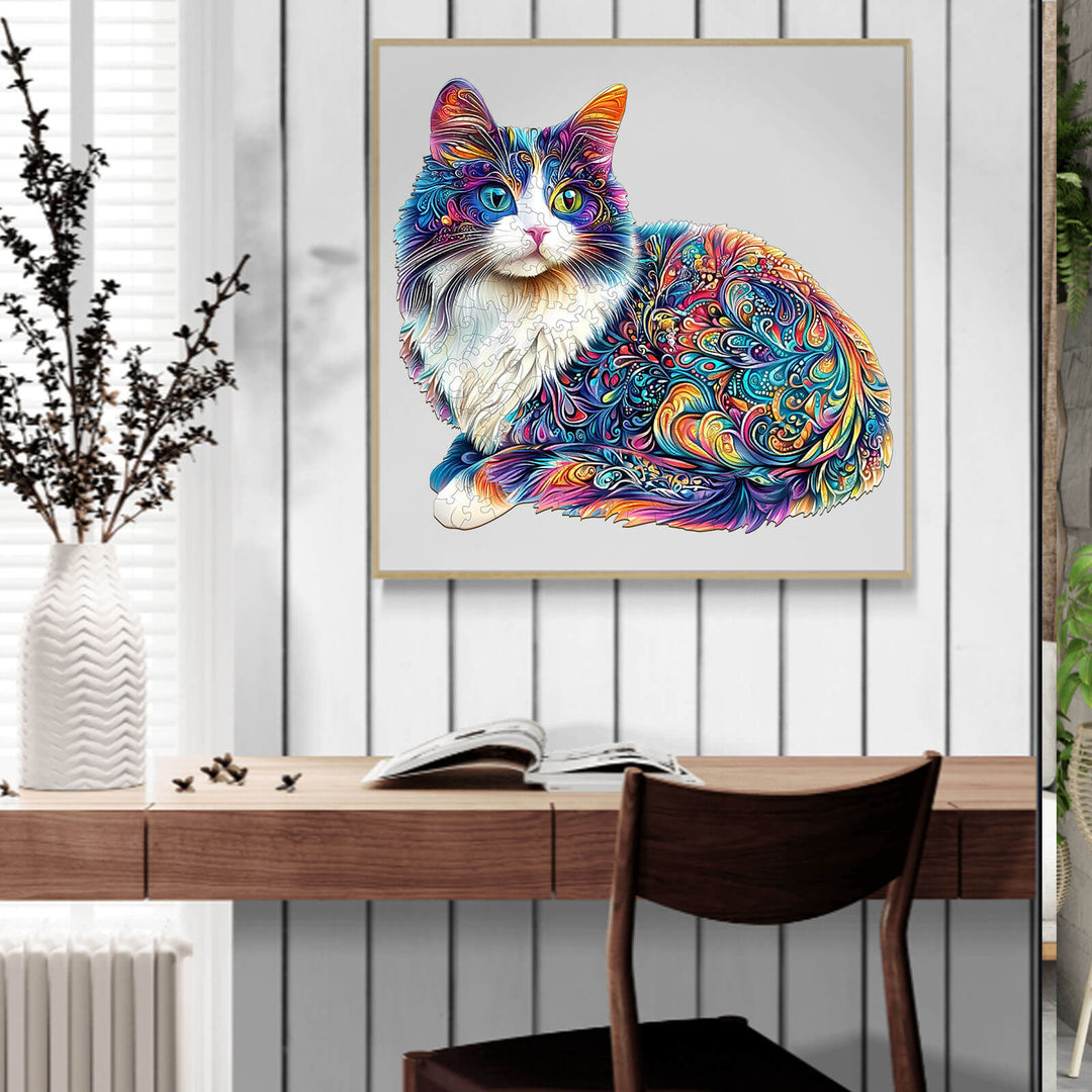 Puzzle en bois Dreamy Tabby Cat-3