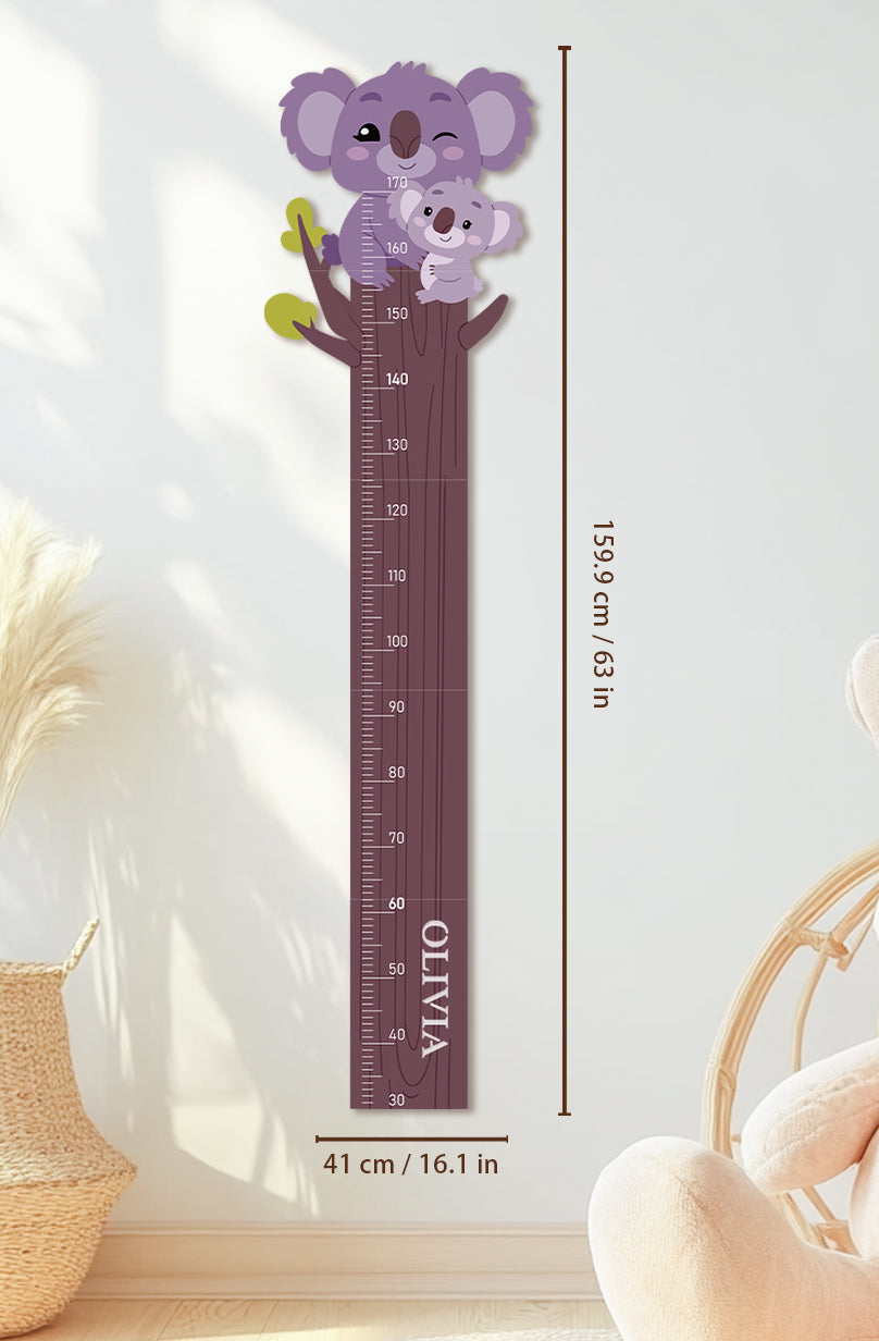 Personalized Wooden Koala Growth Chart Ruler