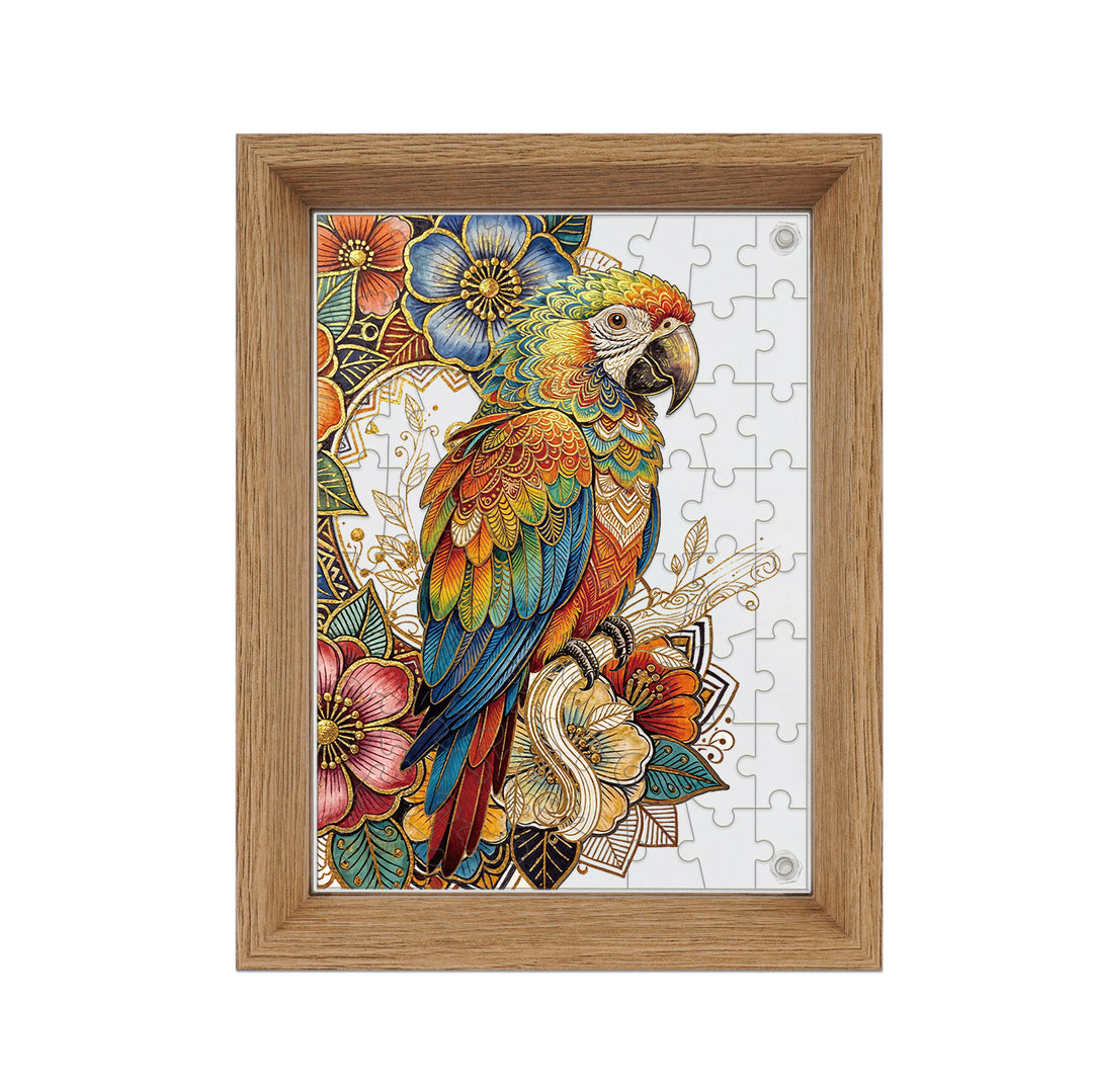 Double Sided Acrylic Jigsaw -Colorful Parrot
