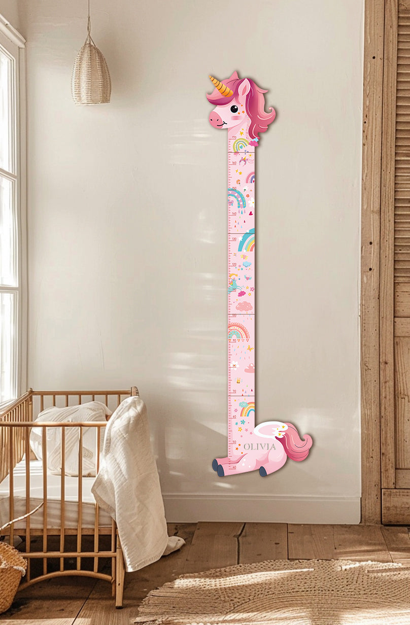 Personalized Wooden Unicorn Growth Chart Ruler