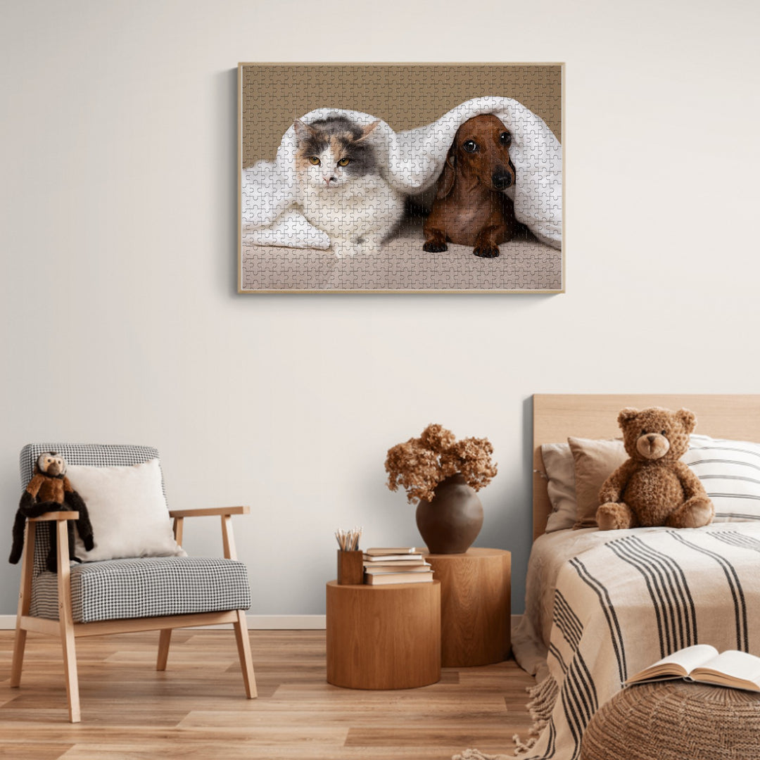 500/1000-piece Paw-some Custom Pet Photo Jigsaw Puzzle