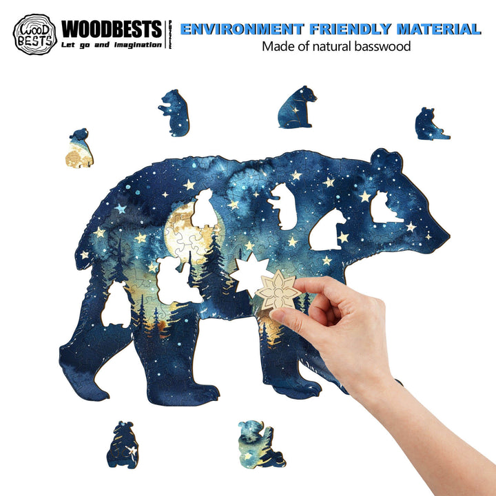 Astral Bear Wooden Jigsaw Puzzle