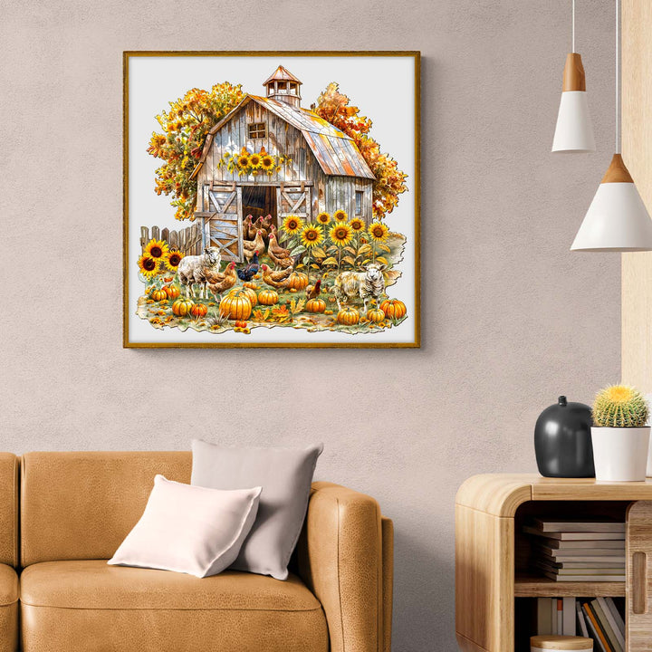 Autumn Farm Wooden Jigsaw Puzzle