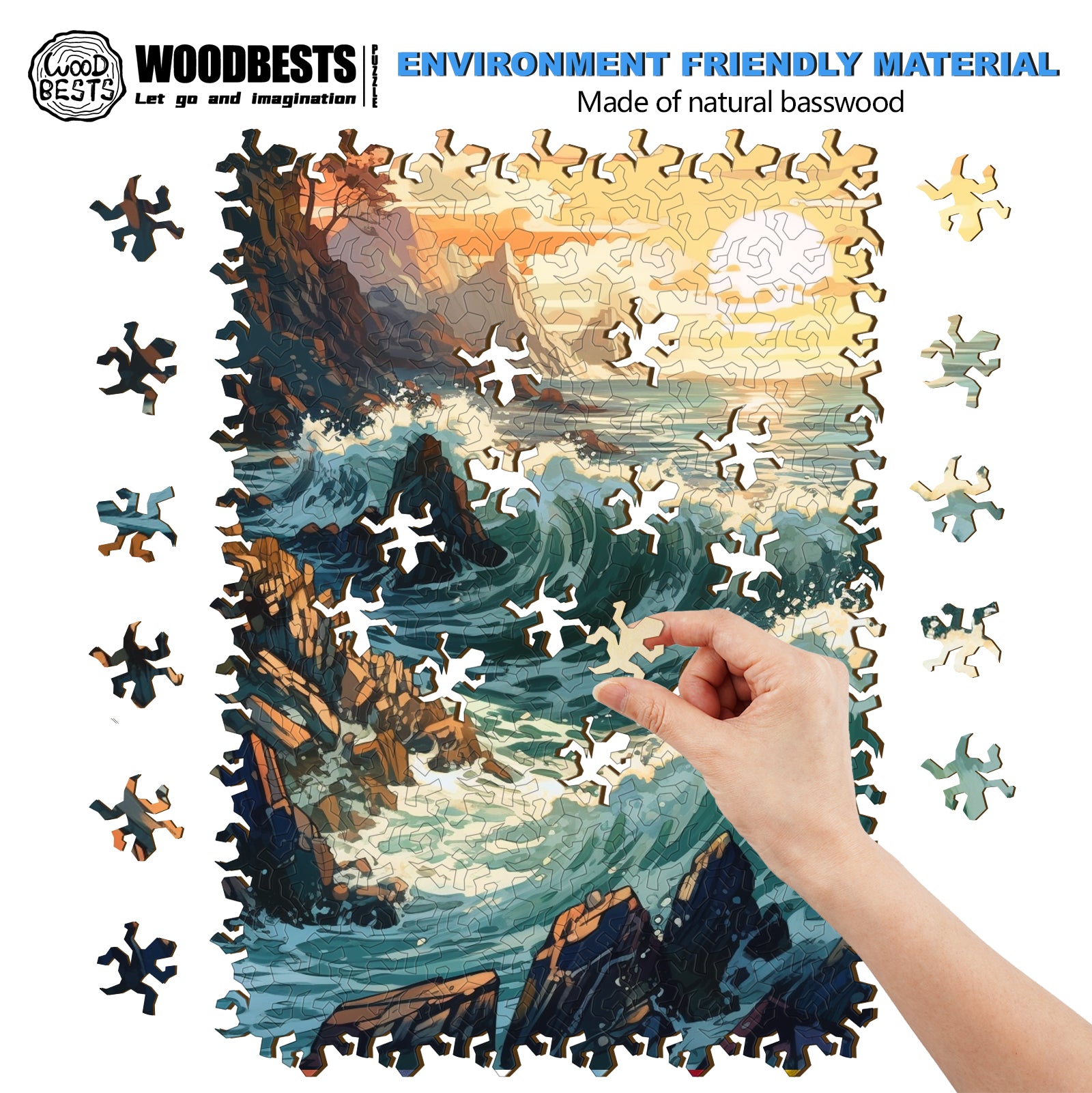Seaside Sunset Wooden Jigsaw Puzzle