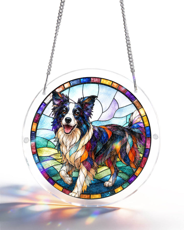 Acrylic Jigsaw Puzzle Suncatcher - Border Collie