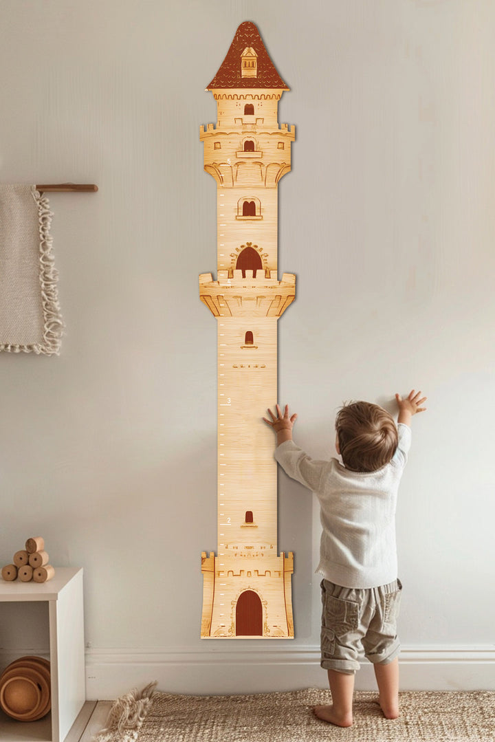 Personalized Wooden Castle Growth Chart Ruler Clearance Sale