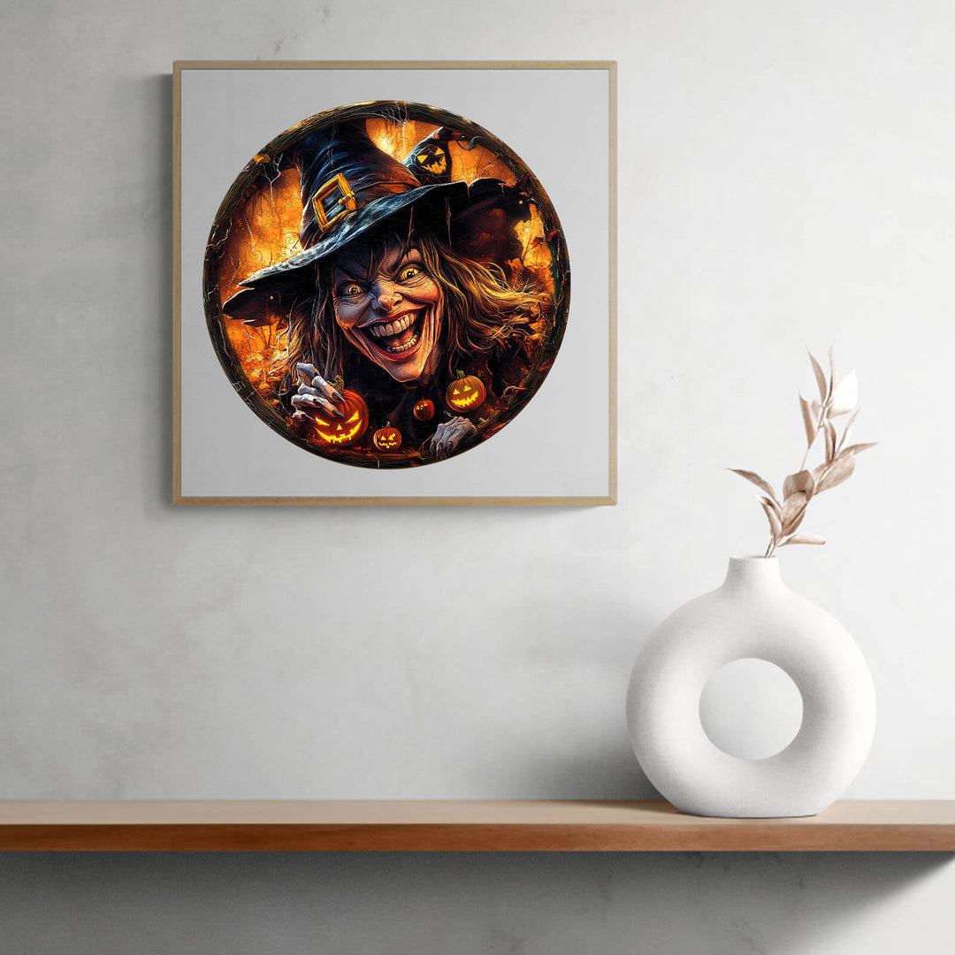 3D Halloween Witch Wooden Jigsaw Puzzle