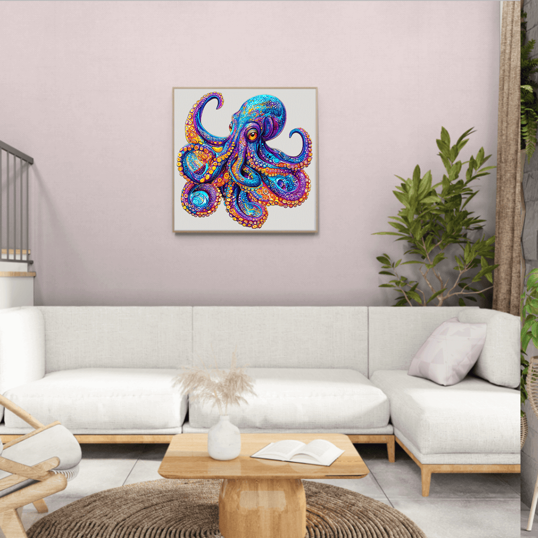 Colorful Octopus Wooden Jigsaw Puzzle