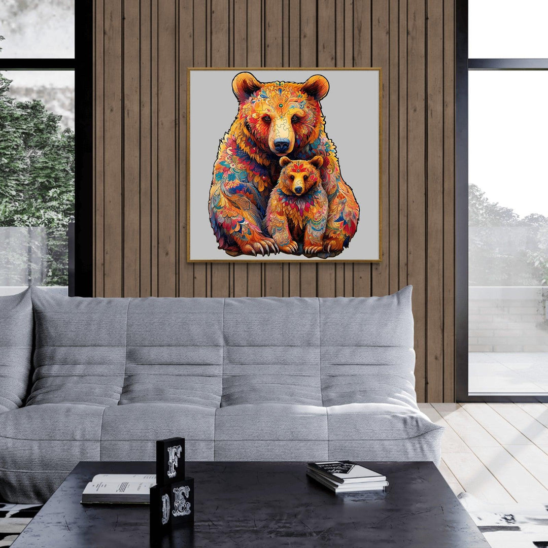 Bear Family Wooden Jigsaw Puzzle-Woodbests