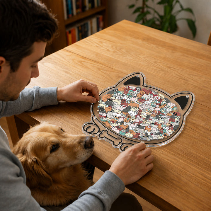 Acrylic Jigsaw Puzzle Suncatcher - Puppy Club