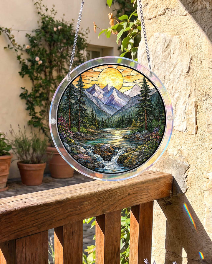 Acryl-Puzzle-Sonnenfänger – Goldenes Tal