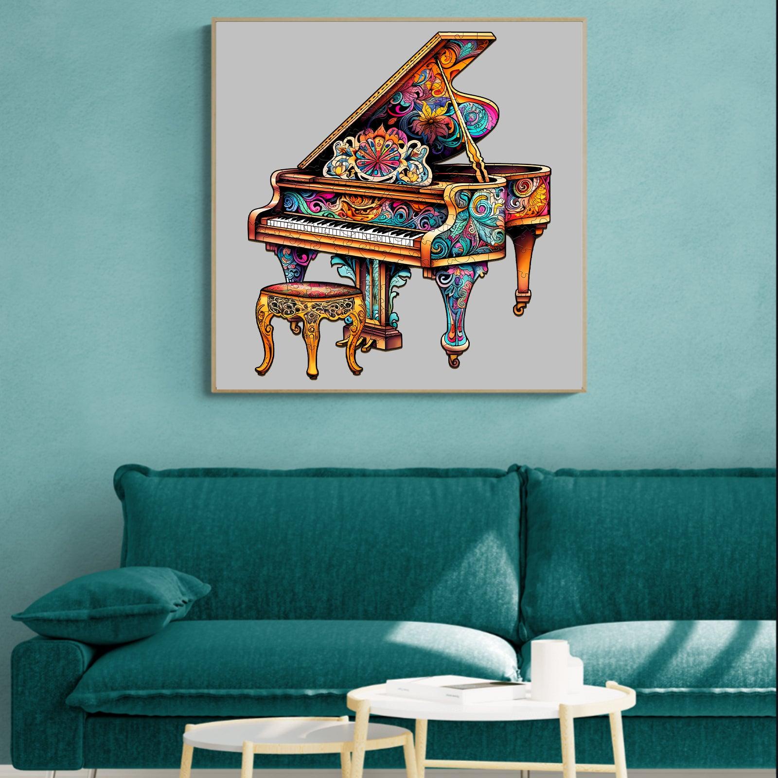 Touching Piano Wooden Jigsaw Puzzle