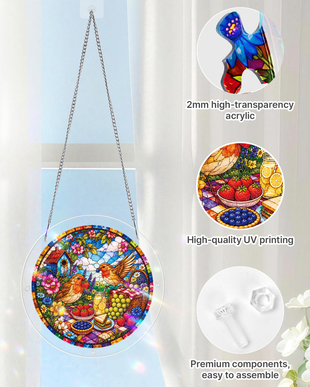 Acrylic Jigsaw Puzzle Suncatcher - Country Harvest
