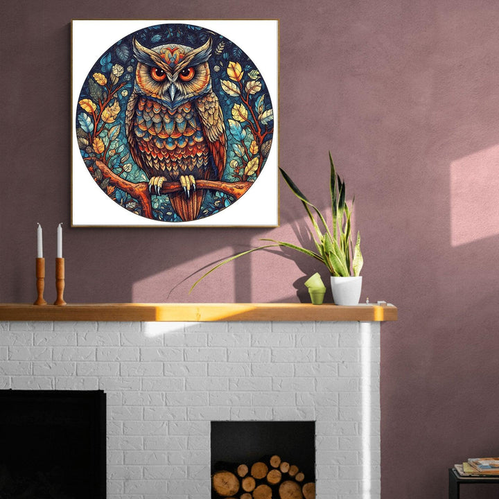 Mystic Owl Wooden Jigsaw Puzzle-Woodbests