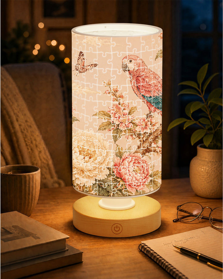 DIY Dimmable Acrylic Puzzle Lamp - Pink Parrot