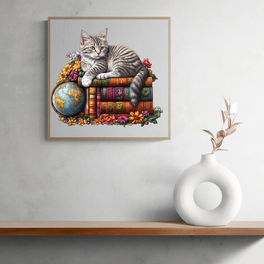 Puzzle en bois Dreamy Tabby Cat-3