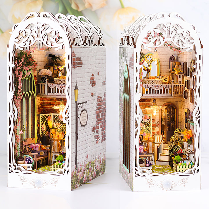 Flower House - DIY Book Nook Kit,3D Wooden Puzzle