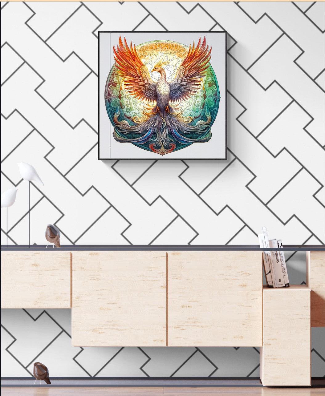 Mysterious Phoenix Wooden Jigsaw Puzzle-Woodbests