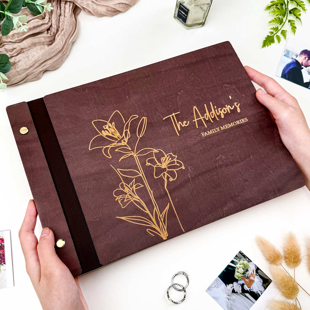 Personalized Memory Photo Album - Memorial Guest Book