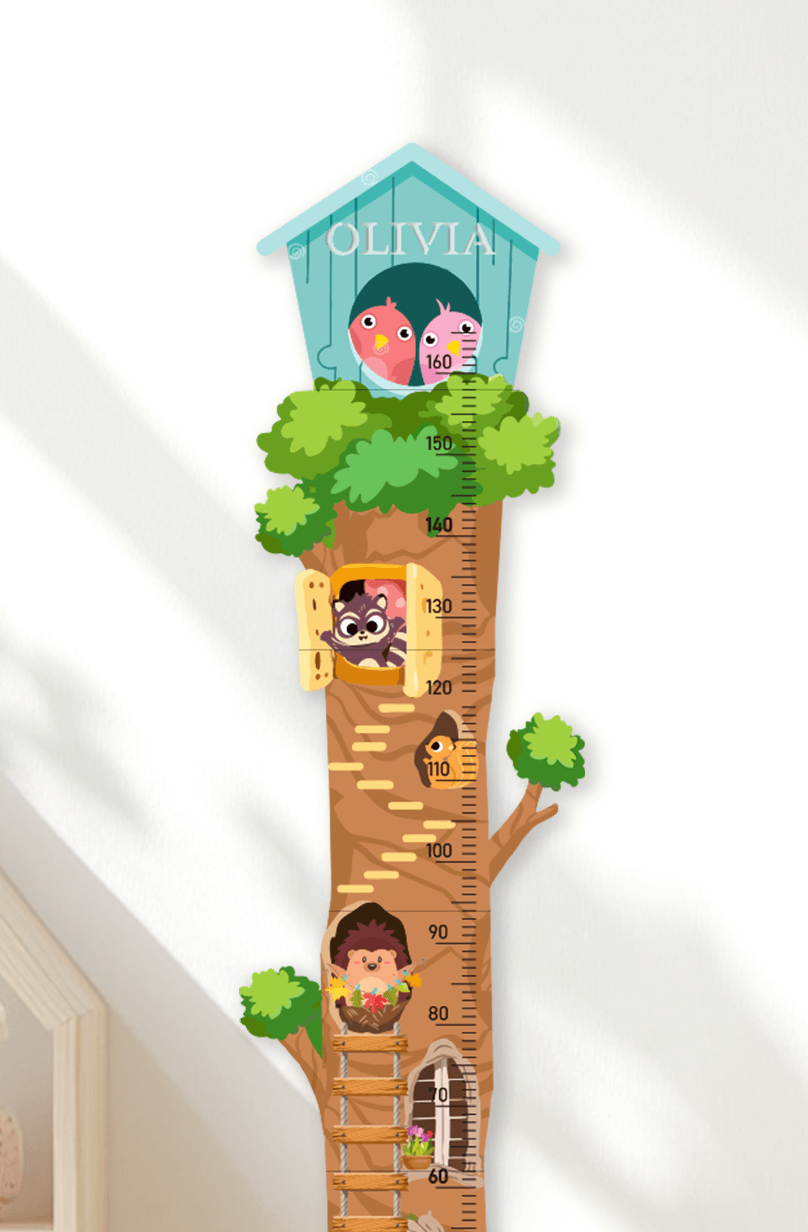 Personalized Wooden Treehouse Growth Chart Ruler