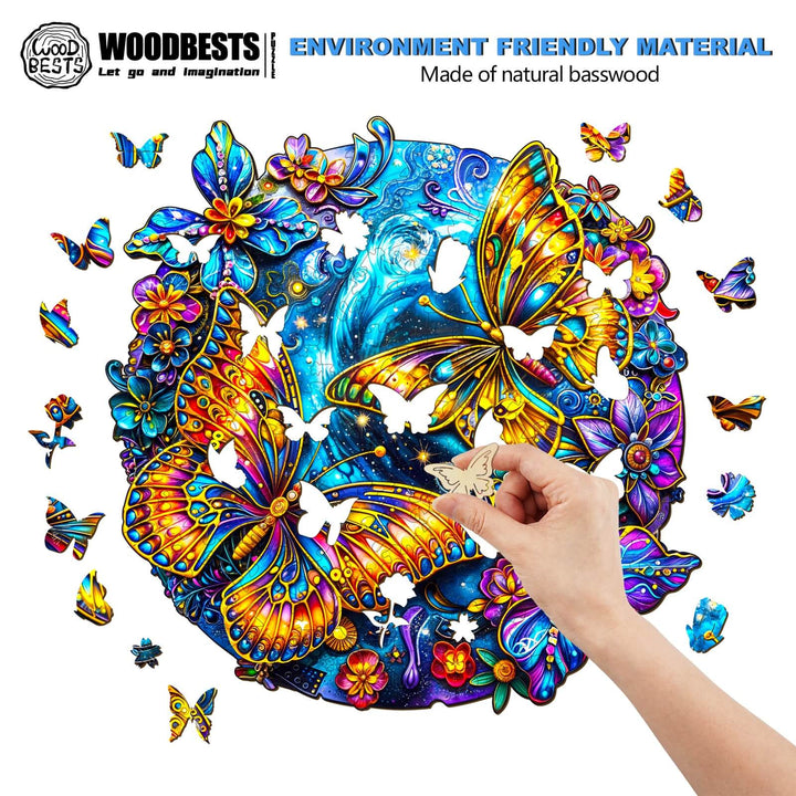 Beautiful Butterflies Wooden Jigsaw Puzzle