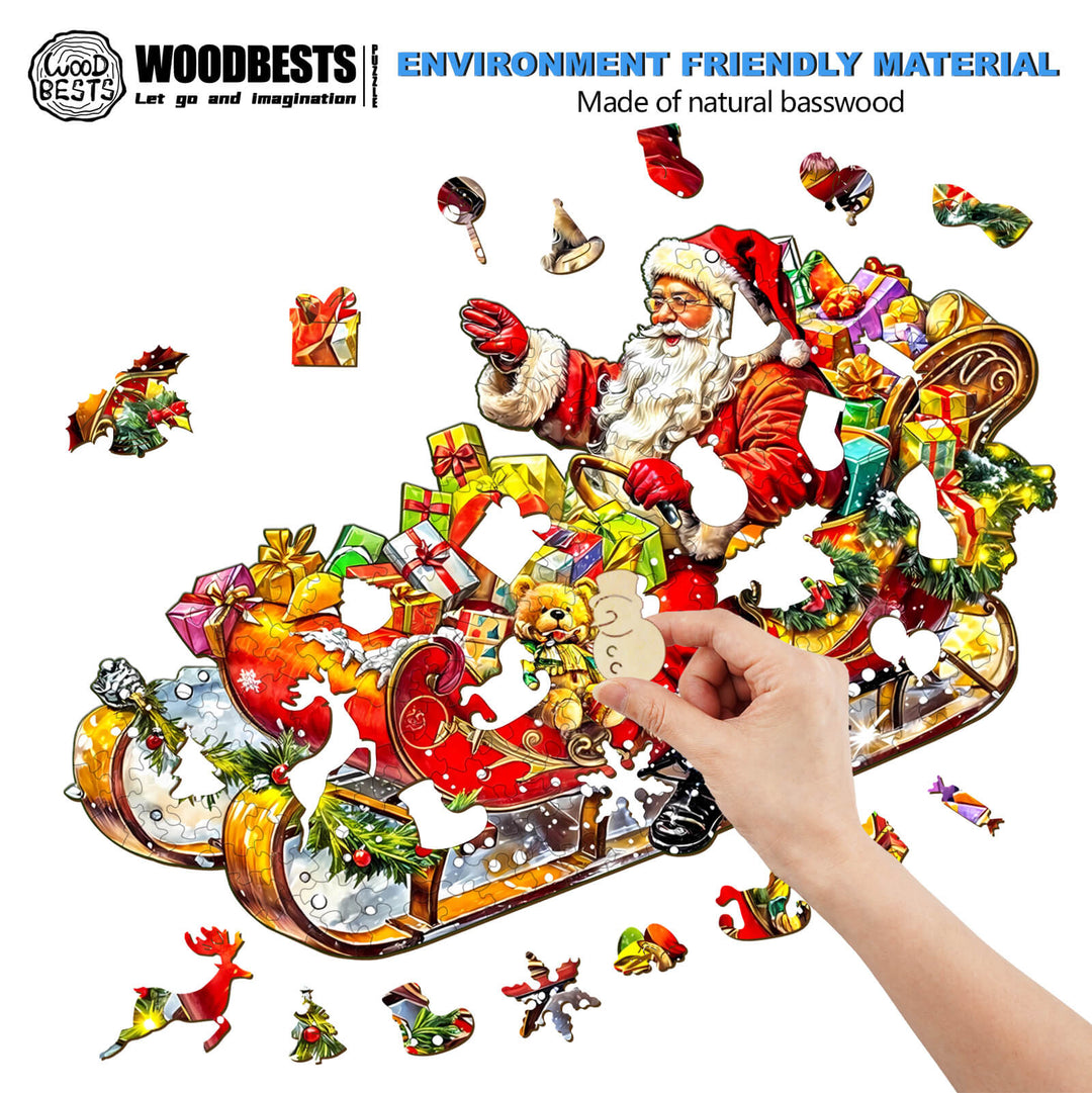 Celebrating Christmas Wooden Jigsaw Puzzle - Woodbests