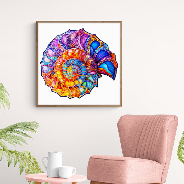 Colorful Nautilus Wooden Jigsaw Puzzle