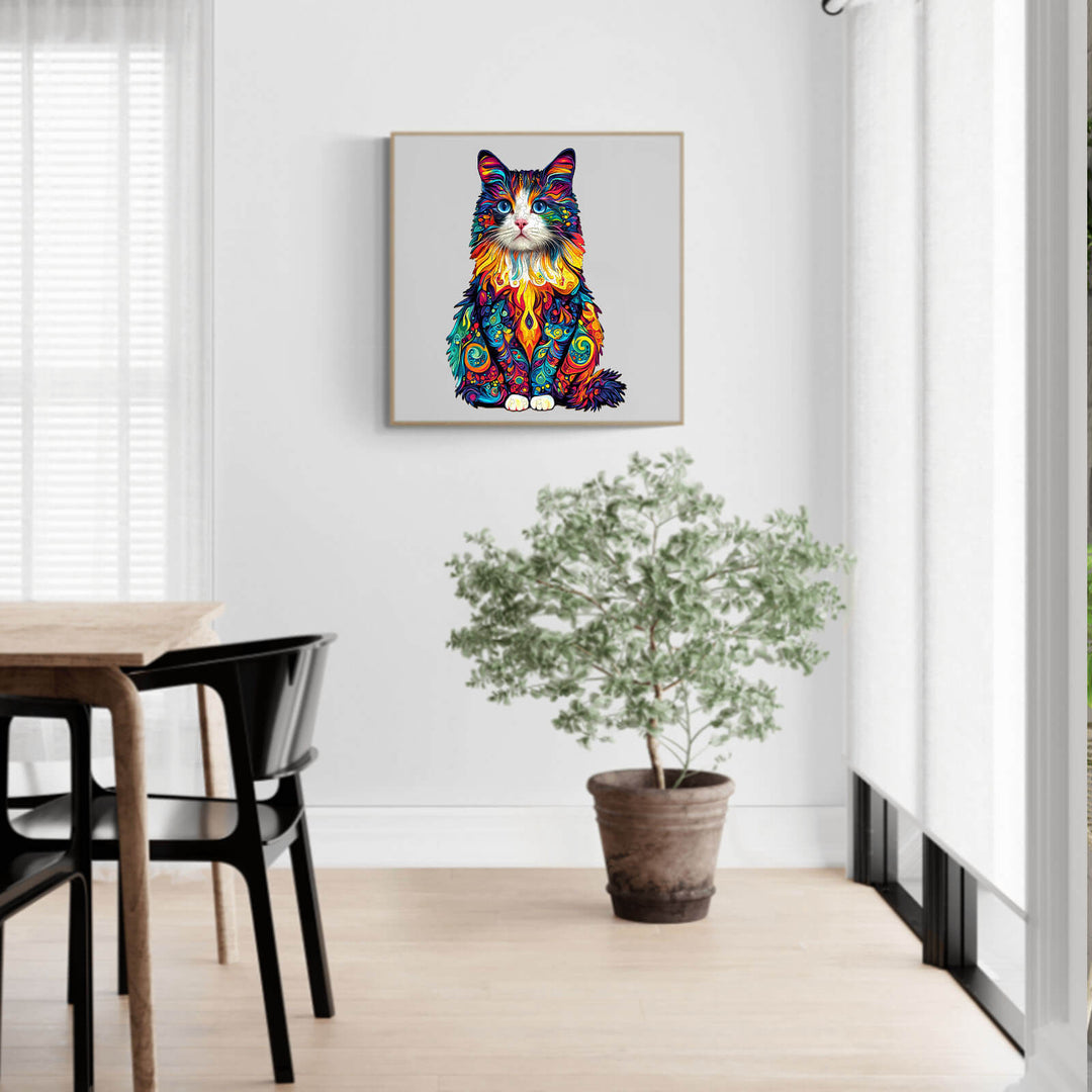 Colorful Ragdoll Cat-2 Wooden Jigsaw Puzzle - Woodbests