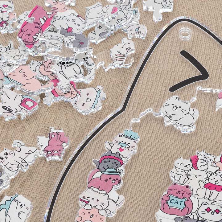 Acrylic Jigsaw Puzzle Suncatcher - Kitten Club