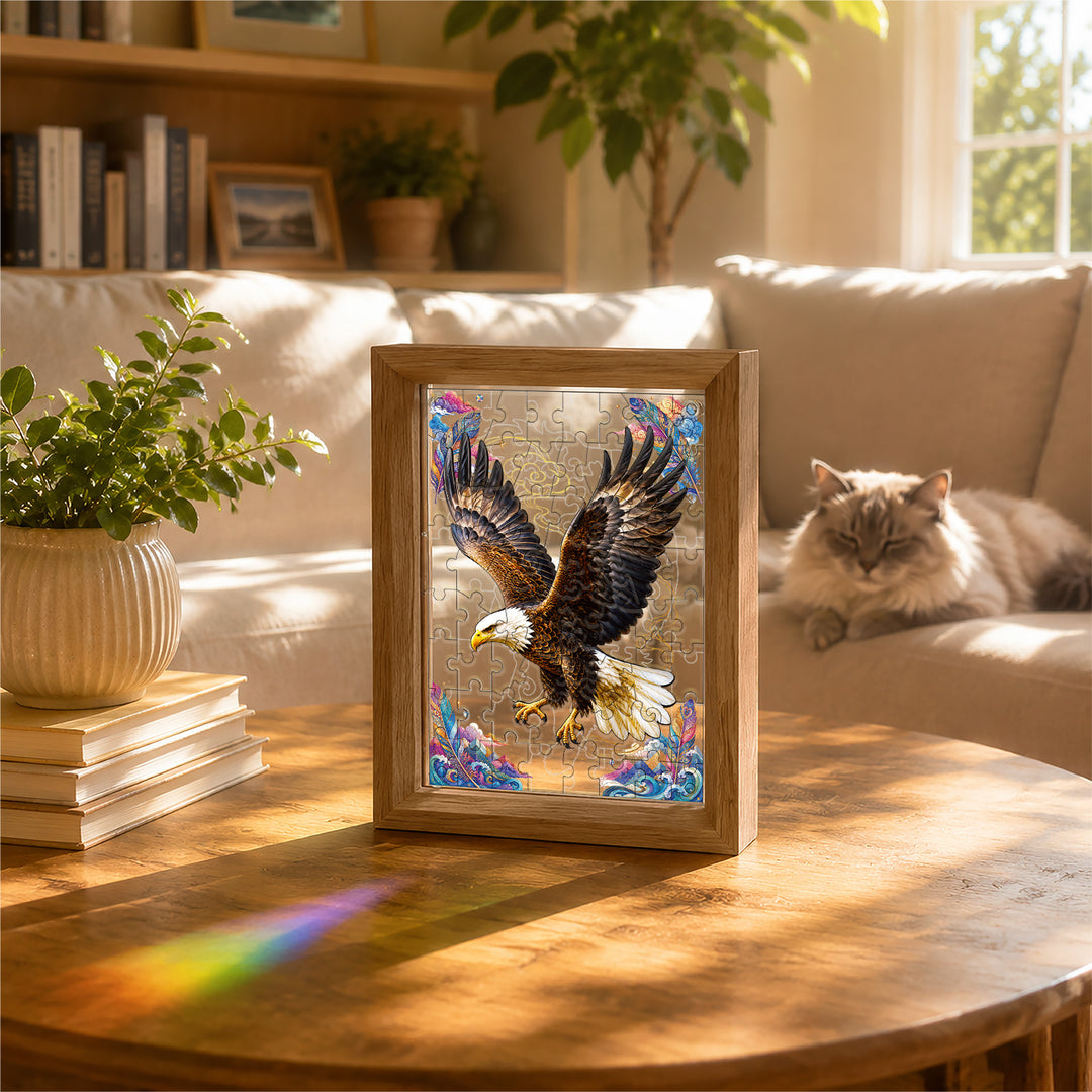 Double Sided Acrylic Jigsaw -Magnificent Eagle